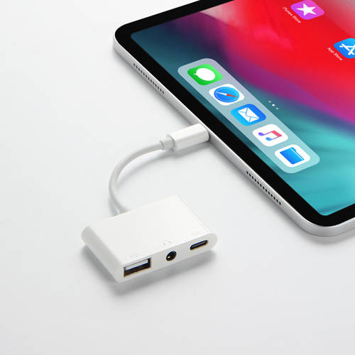 2020 신제품 iPad Pro 태블릿 11/12.9 인치 어댑터 확장 USB 이어폰 U 플레이트 케이블 젠더