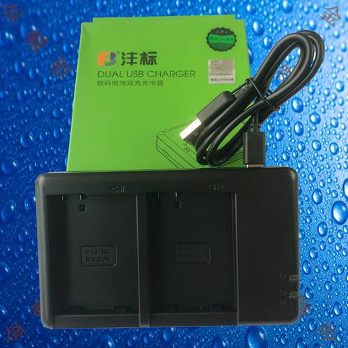 FB EN-EL14/EL14a 니콘 P7000/P7700/P7800 듀얼충전 차량용충전기 USB 배터리충전기