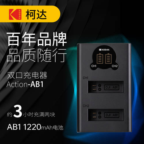 KODAK코닥 DJI DJI OSMO ACTION 오즈모포켓 방수 액션카메라 배터리충전기 듀얼충전 AB1 모바일충전기 충전 상자 포함 개 범용 가품 USB 충전기 디지털디스플레이