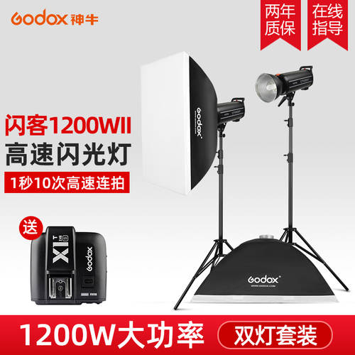 GODOX 플래시 1200WII 2세대 이중 램프 세트 프로페셔널 조명플래시 사진관 사진관 고속 LED조명 1 초 10 장