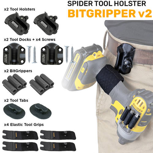 SPIDER HOLSTER 타란툴라거미 내부공사 인테리어 공구 툴 퀵릴리즈 PRO Tool Kit 12 개 세트 허리 편리한