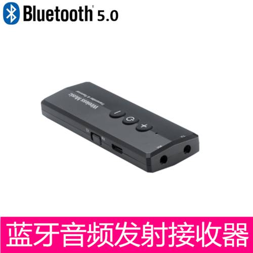 블루투스 5.0 오디오 음성 발사 리시버 2IN1 컴퓨터 TV 프로젝터 오디오 음성 3.5mm 스피커 반지 이어폰