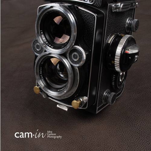 cam-in Rolleiflex 조명플래시 포트 플러그 + 셔터 버튼 롱타입 구리 cam9053
