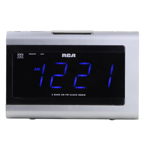 1.4 인치 대형 스크린 화면 미국 RCA 시계 제어 라디오 LED 전자 시계 타이머 스위치 선잠 듀얼 알람 시계