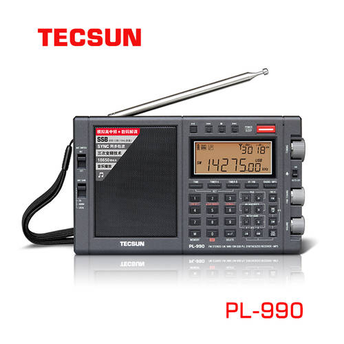 Tecsun/ TECSUN 텍선 PL-990 휴대용 FM / 중파 / 단파 / 싱글 포함 라디오 / 뮤직 재생