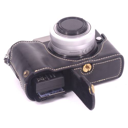 파나소닉 GX9 카메라가방 GX7 3 세대 레트로 가죽케이스 미러리스디카 gx9 보호케이스 베이스 하프케이스 일체형 배터리 교체 가능