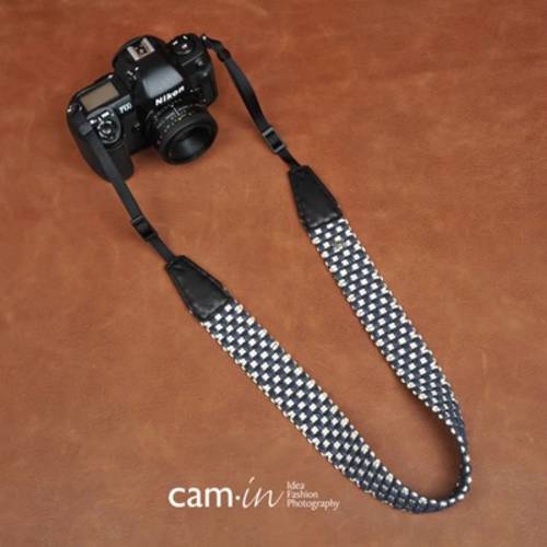 cam-in 블루&화이트 스타일 DSLR 디지털카메라 배낭스트랩 미러리스디카 촬영 넥스트렙 만능형 cam8773