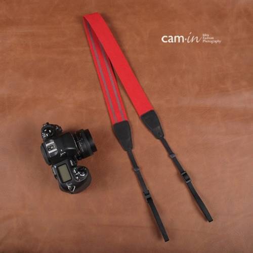 cam-in 미끄럼방지 DSLR 디지털카메라 배낭스트랩 미러리스디카 촬영 넥스트렙 만능형 레드 cam1205A