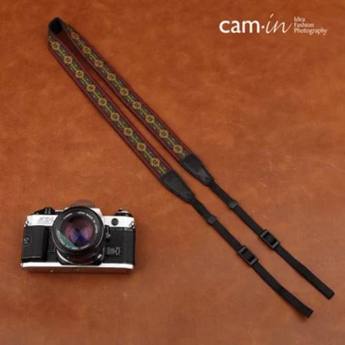 cam-in 자수 민족풍 DSLR 디지털카메라 배낭스트랩 미러리스디카 촬영카메라 넥스트렙 cam8442
