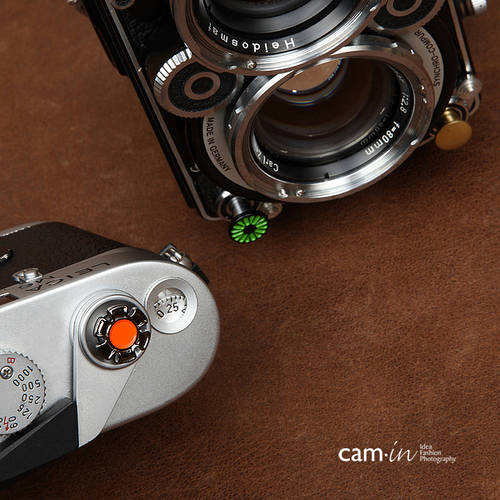 cam-in 독창적인 아이디어 상품 신제품 필름 거리계 단계 기계 전용 셔터 버튼 주황색 해바라기 CAM9117