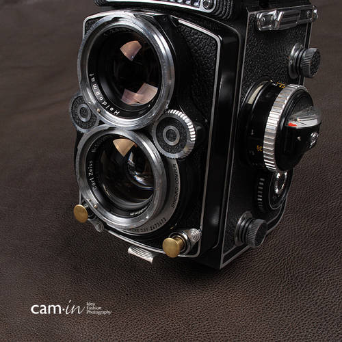 cam-in Rolleiflex 조명플래시 포트 플러그 + 셔터 버튼 롱타입 구리 CAM9053