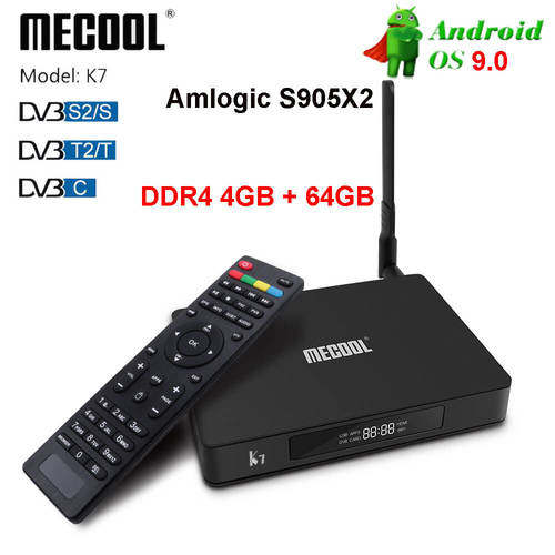 Mecool K7 Android 9.0 Tv Box Amlogic S905X2 DDR4 4GB 32GB BT