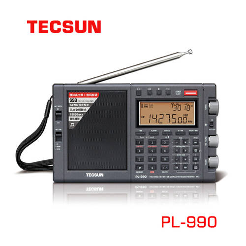 Tecsun/ TECSUN 텍선 PL-990 휴대용 FM / 중파 / 단파 / 싱글 포함 라디오 / 뮤직 재생