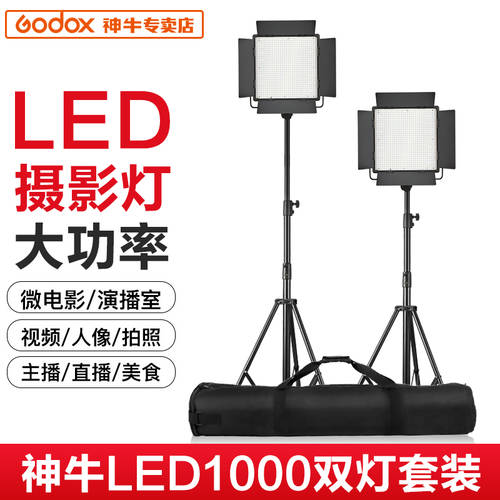 GODOX LED1000 듀얼램프 패키지 프로페셔널 촬영 조명 LED보조등 카메라 led 웨딩홀 밖의 스트리머 LED보조등