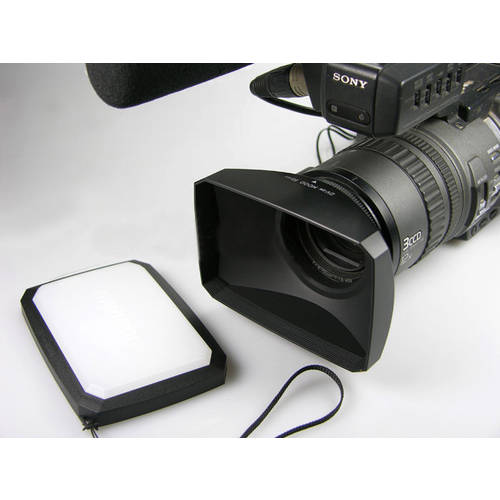 메논 DSLR카메라 렌즈 37 46mm 범용 16:9 틀 직사각형 DV 카메라 후드 볼트홀