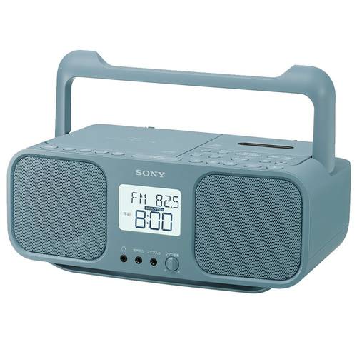 일본 직송 소니 CFD-S401 한정 블루 CD/ 테이프 재생 기계 스피커 FM/AM 가능 건전지