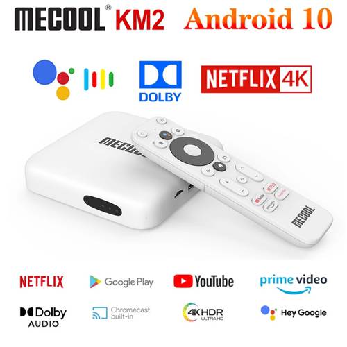 new mecool KM2 안드로이드 ATV 10 NF 4K Certification 스마트 PLAYER TV BOX
