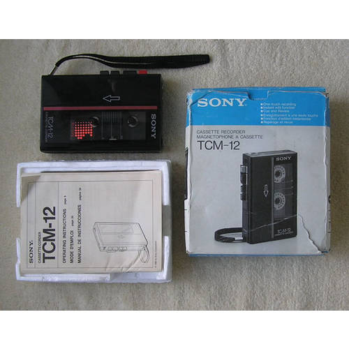 SONY TCM-12 카세트 인터뷰 기계 ( 상자 포함 포장 ！)