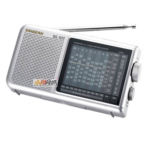 미국 수입 SANGEAN 산진 SG-622 단파 라디오 12 밴드 휴대용 좋은음질 고연령 라디오 좋은음질
