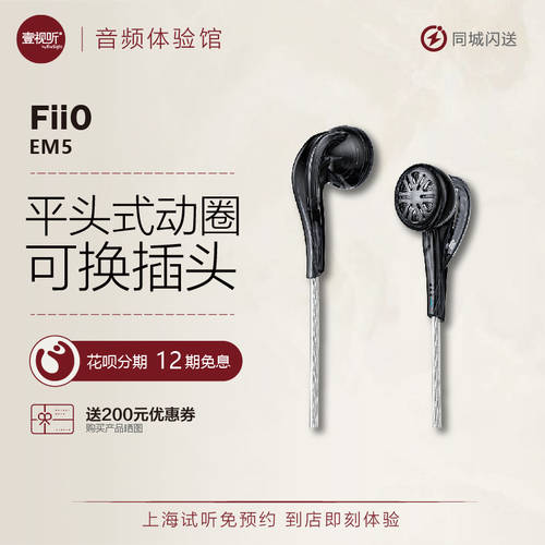 FiiO/ FIIO EM5 수평 머리 스타일 가능 플러그를 바꾸다 다이나믹 오픈현이어폰 3D 프린트 인이어 이어폰 하나 시청각