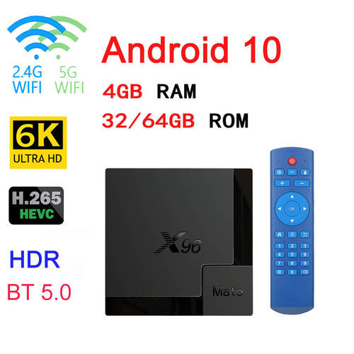 Android 10 TV BOX Quad Core H616 5G Wifi X96 4K HDMI KODI