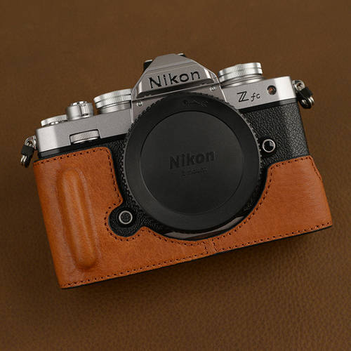 VR 오리지널 Nikon 니콘 ZFC 핸들 단계 케이스 니콘 zfc 가죽케이스 진피가죽보호케이스 WITH 카메라 조각 가방
