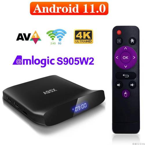 a95x w2 amlogic s905w2 A53 AV1 쿼드코어 wifi android 11.0 tv box