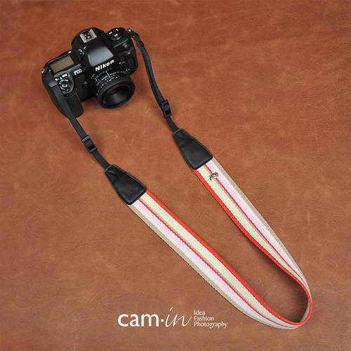 cam-in 카메라 백 목록 가져 오기 안티 조절가능 크로스백 목걸이형 스트랩 미러리스디카 면 레트로 창작 아트 디지털 넥스트렙
