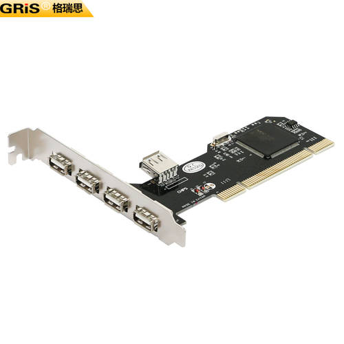 GRIS 데스크탑 PCI TO USB2.0 확장카드 내장 NEC 연결 PCIe PC 메인보드 HUB 허브