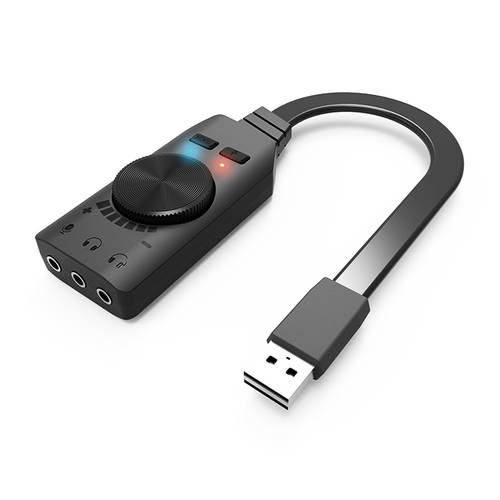 3.5mm TO USB 외장형 사운드카드 7.1 채널 7.1ch 배그 이어폰 전문화 무료 드라이브 움직임 데스크탑 노트북 게이밍 범용 독립형 사운드카드 / 푸지 GS3