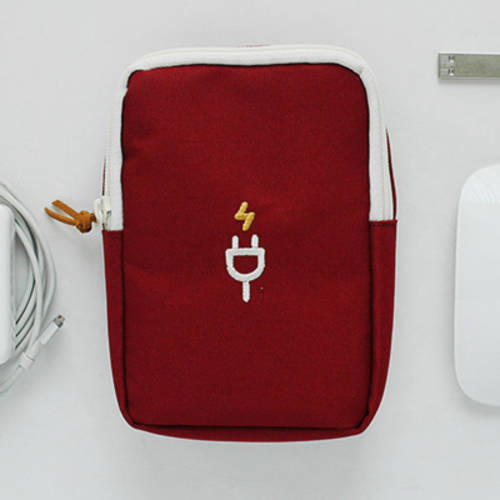 2NUL 한국 휴대용 여행용 데이터케이블 충전기 헤드폰가방 파우치 다목적 수납가방
