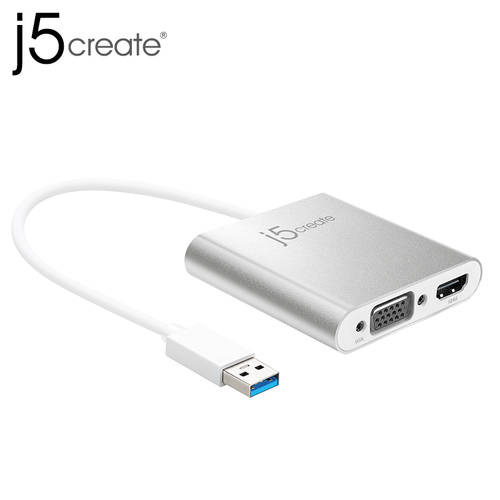 j5create JUA360 USB3.0 TO HDMI VGA 듀얼 독립형 외장하드 그래픽카드 젠더 컨버터