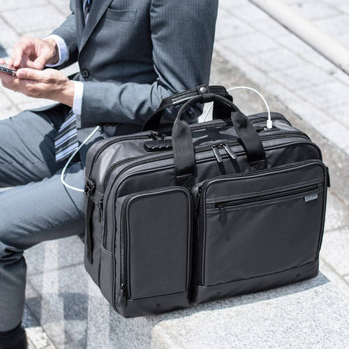 sanwa 다기능 15.6 숄더백 노트북 PC 가방 28L 출장용 비즈니스 남성 등 가방 대용량 방수 노트북가방
