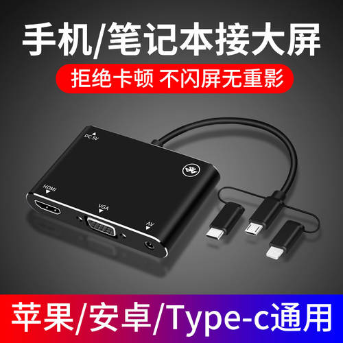핸드폰 연결 프로젝터 티비 미러링 케이블 3IN1 범용 PC 모니터 type-c TO HDMI 화면 전송 젠더 Apple에 적용 가능 ipad 화웨이 샤오미 4K HD 젠더케이블