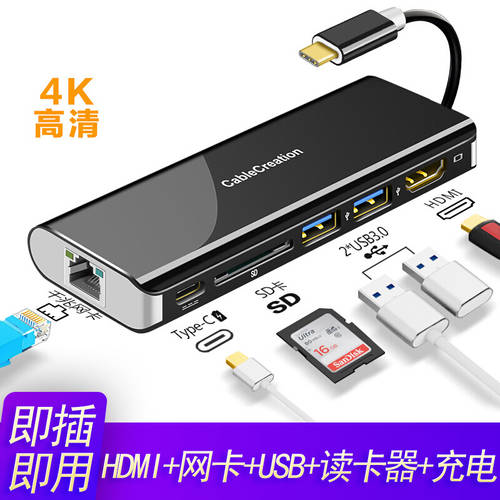 CABLE CREATION CD0566 Type-C USB-C TO HDMI/ 네트워크포트 네트워크카드 / 충전 젠더