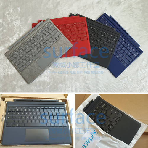 마이크로소프트 Surface Pro7/6/5/4/3 키보드 정품 실재 지문 특성 블랙 키 덮개 go2
