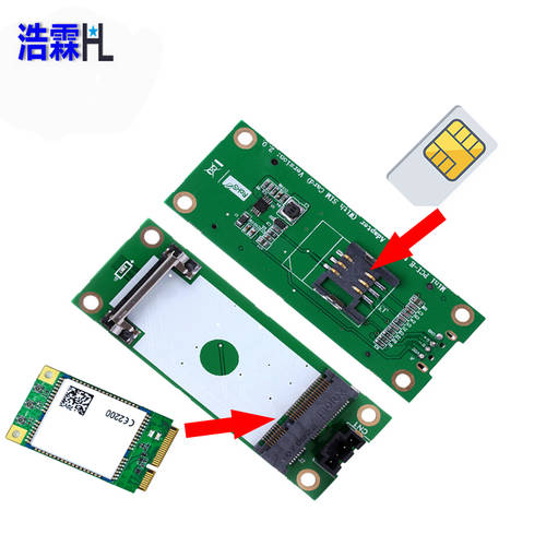 HL （HL）Mini PCI-E TO USB 핀보드 어댑터 포함 SIM 카드 3G 모듈 개발보드