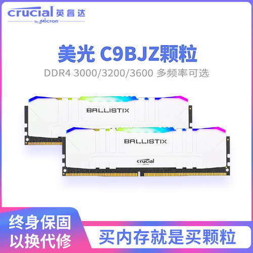 크루셜 플래시 라이트 DDR4 8G 3200 3000 2666 데스크탑 메모리 램 C9BJZ 오버 클럭 RGB 패키지 C9BLM 게이밍 패키지 3600
