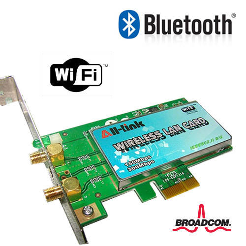 BROADCOM BROADCOM 무선 WIFI 블루투스 2IN1 PCI-E 1X 데스크탑컴퓨터 내장형 인터넷카드 54M