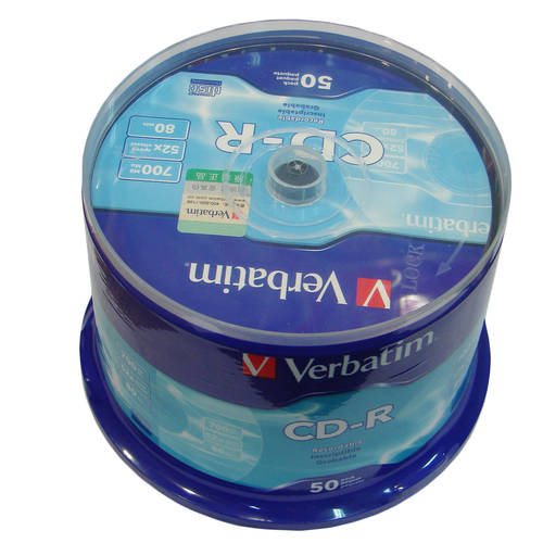 버바팀 Verbatim CD굽기 cd-r 50 개 공시디 공CD cd CD굽기 52 속도 CD굽기