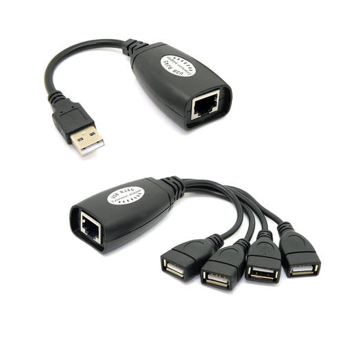 USB 4포트 HUB 연장케이블 USB 신호 증폭기 키보드 마우스 네트워크 케이블 RJ45 익스텐더 U2-316