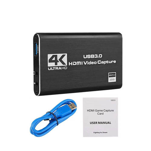 HDMI TO USB3.0 오디오 비디오 캡처카드 휴대폰 컴퓨터 PC 라이브방송 레코드 박스 HDMI 영상 고선명 HD 캡처카드