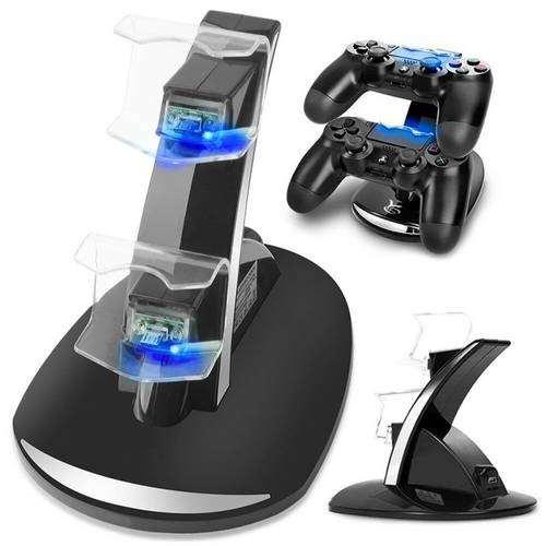 Controller Charger Dock LED USB PS4 Charging Stand Station