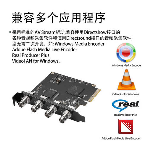 LEKUO 4 채널 SDI 캡처카드 고선명 HD 1080P 60 영상 회의 감독 PD 대 PCIe 내장형 라이브방송 수집 채집