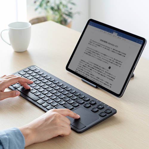 일본 SANWA 충전 블루투스무선 키보드 터치패드 탑재 리튬배터리 노트북 ipad OS 안드로이드
