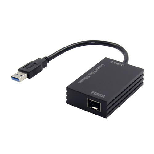신제품 USB3.0 기가비트 라이트 섬유 어댑터 케이블 USB3.0 이전 주문 랜포트 SFP 광섬유 LC Realtek RTL8153