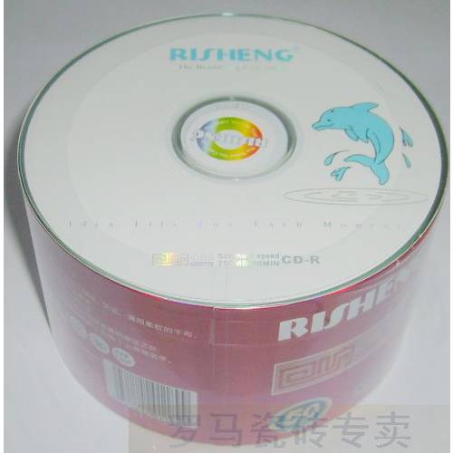 로마 CD 리성 푸른 바다 돌고래 52X CD-R 공CD 굽기 50 피스 영상 데이터 CD