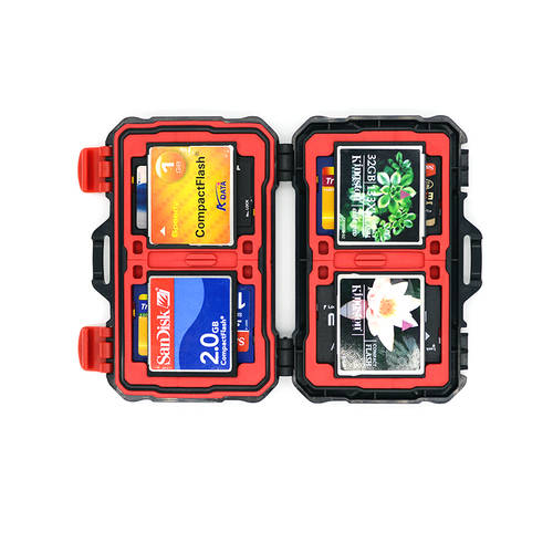 백패커 DSLR카메라 메모리 카드 케이스 SD CF 저장 카드 상자 손 기계 TF 카드 SD 카드 가방 방수 충격방지
