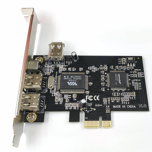 pcie TO 1394 드라이버 설치 필요없는 파이어와이어 카드 VIA 칩 PCI–E 파이어와이어 카드 DV 캡처카드 드라이버 설치 필요없는 파이어와이어 카드