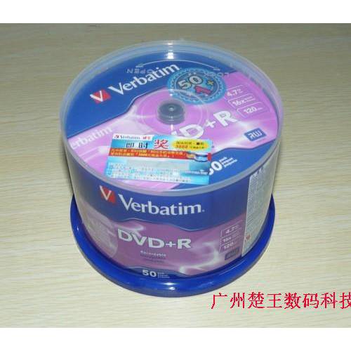 버바팀 Verbatim DVD+R CD굽기 DVD-R 공시디 공CD 50 플레이크 배럴 16X CD굽기 개 4.7G 대용량